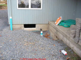 Engineered gravel fill at a residential property (C) Daniel Friedman at InspectApedia.com