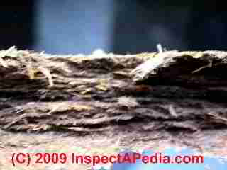 Homasote type insulating sheathing board © Daniel Friedman at InspectApedia.com