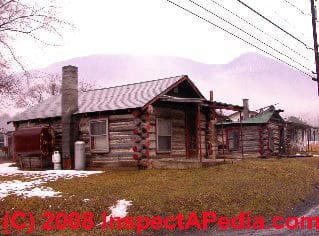 Antique log home Susquehanna River Pennsylvania