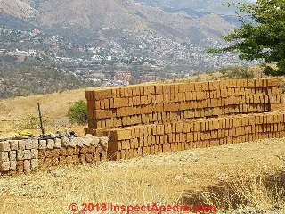 Adobe bricks drying in the sun, Los Olivos, Guanajuato, Mexico (C) Daniel Friedman
