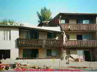 Photograph of building damage near Los Angeles 1994  © Daniel Friedman