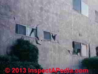 Northridge Earthquake 1994 exterior wall damage © Daniel Friedman