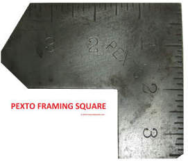 Pexto Framing Square shown at InspectApedia.com