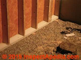 Pre-cast concrete foundation may be mistaken for wood when viewed from inside (C) Daniel Friedman & Carson Dunlop Associates Toronto