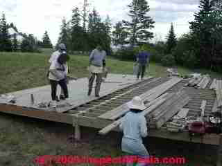 Stage construction, Lon Church, Summerblue Summer Blue Arts Camp Two Harbors Minnesota (C) Daniel Friedman