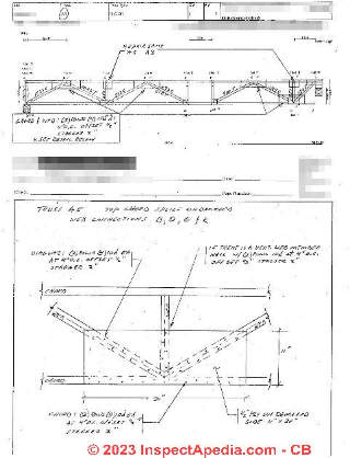 Engineer's specification of truss repairs (C) InspectApedia.com CB