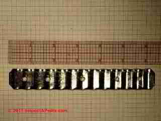 Brick wall Veneer Ties © Daniel Friedman at InspectApedia.com