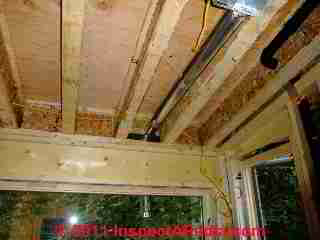 Bath vent fan installation details © D Friedman at InspectApedia.com 