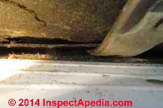 Confirming ice and water shield below the roof shingles - ice dam investigation (C) Daniel Friedman Eric Galow