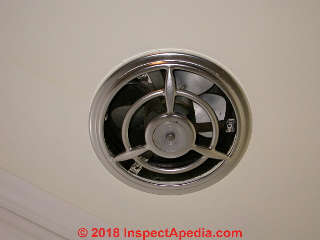 High CFM through-wall kitchen exhaust vent fan (C) Daniel Friedman at InspectApedia.com