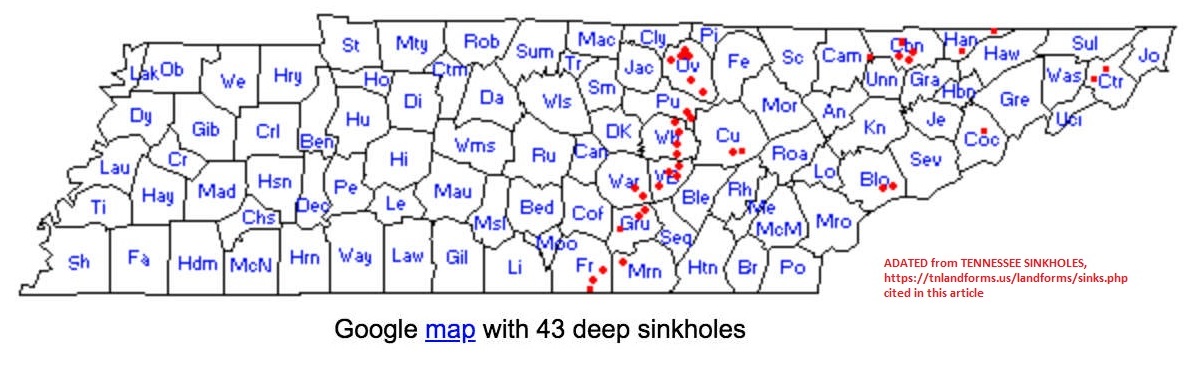 Tennessee Sinkholes Subsidences Sinking Buildings