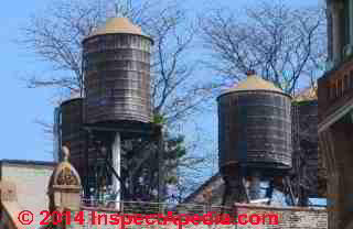 Photograph of a rooftop storage tank in Manhattan