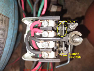 Lost contact part on water pressure switch (C) InspectApedia.com Muskatears
