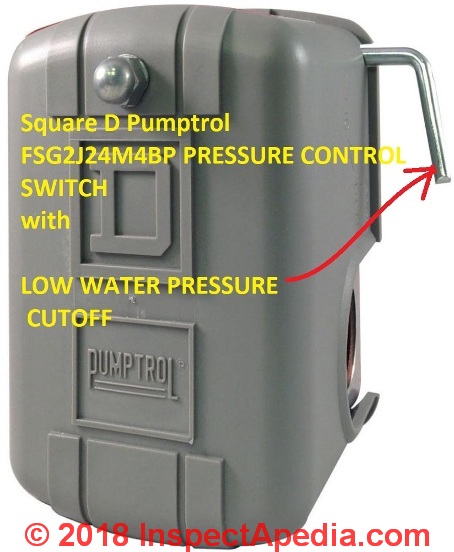 Water pump protection switches & prevent pump damage or pump overheating, Manual & automatic switches shut off the well pump in low-water conditions