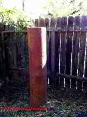 Steel well casing, no cap (C) InspectApedia Applemark