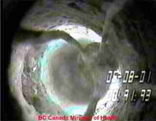 Example of well casing deposits, BC Canada Ministry of Environment